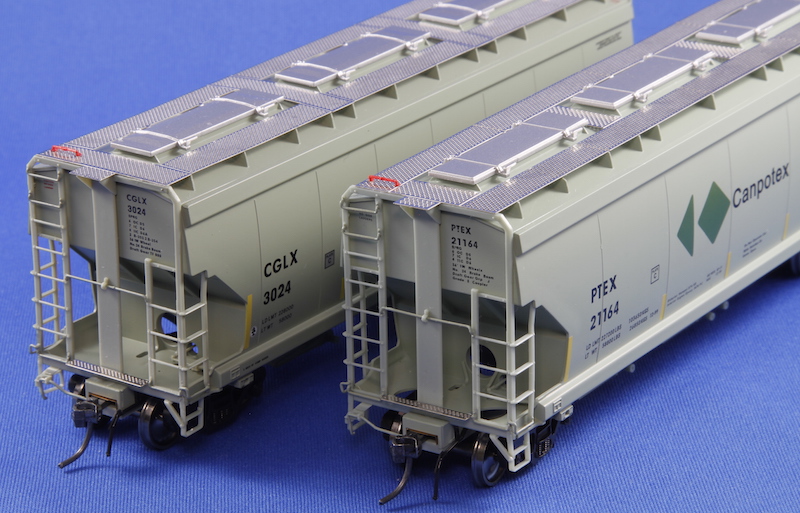 HO Scale Shot of End of Car Canpotex Comparison