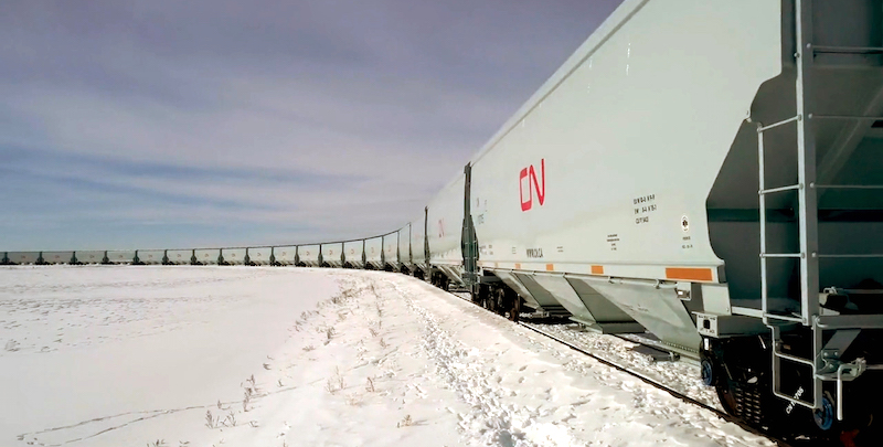 CN grain car SideShot