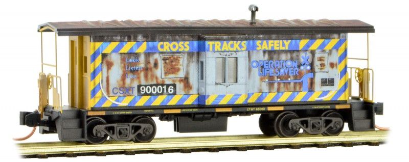 Micro Trains 13044210 WEATHERED CSX 31' Bay Window Caboose N Scale